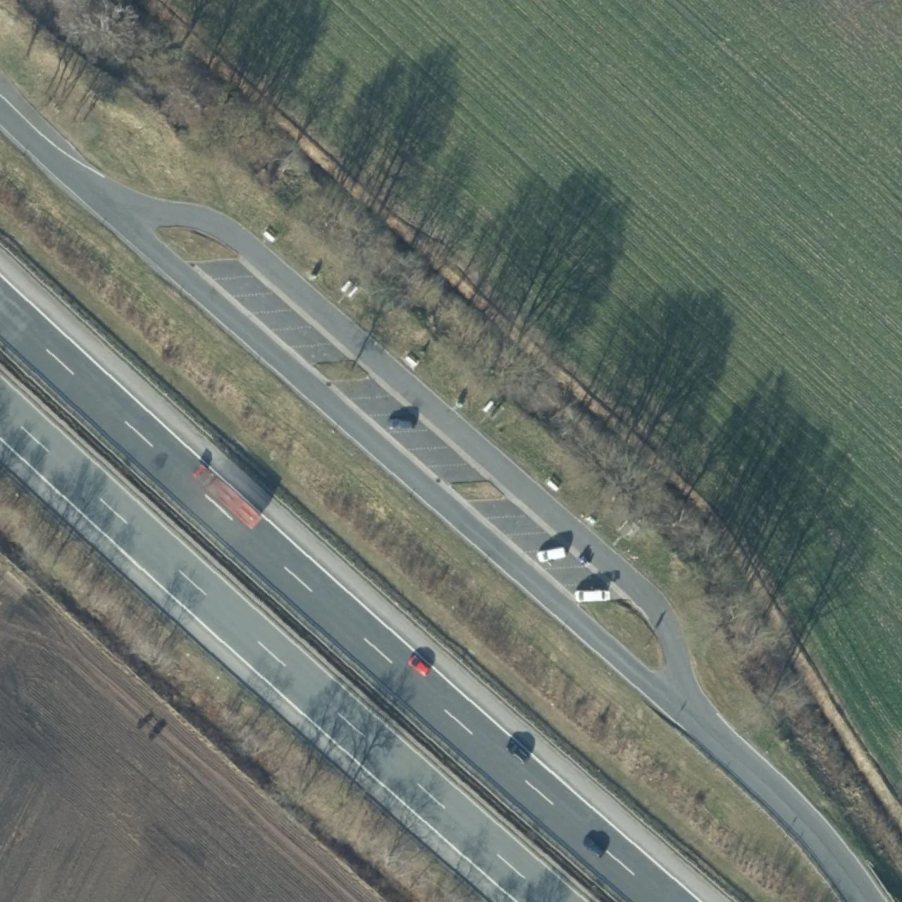 Aerial photo (orthophoto) of truck parking Hartekamp Nord  from 2023
