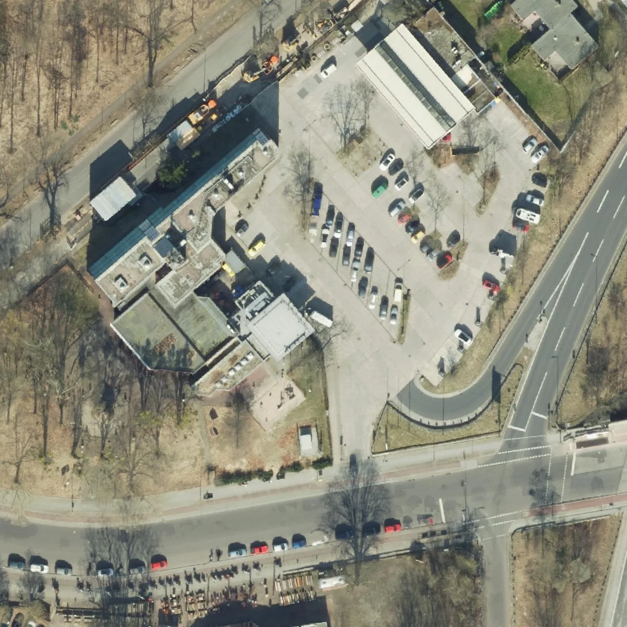 Aerial photo (orthophoto) of truck parking Grunewald  from 2025